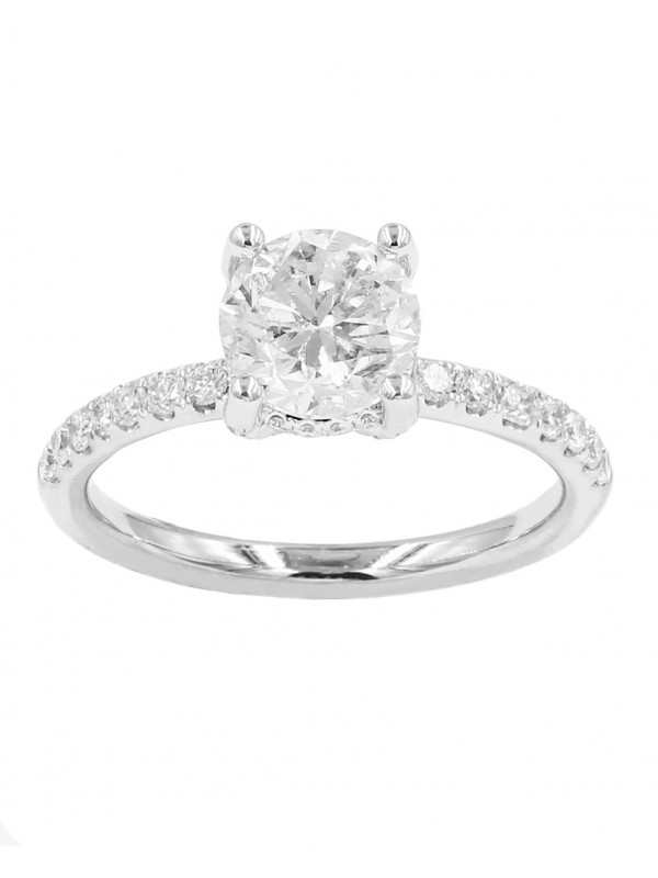 Half Eternity Solitaire Ring