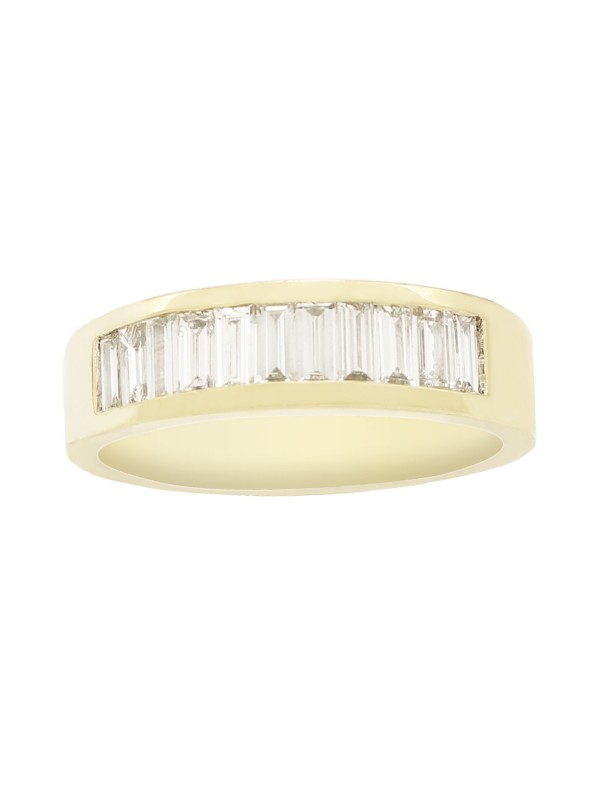 Channel Set Diamond Ring in 14K Yellow Gold