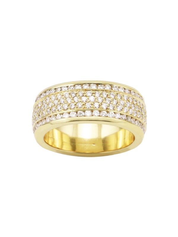 Channel & Prong Set Diamond Ring