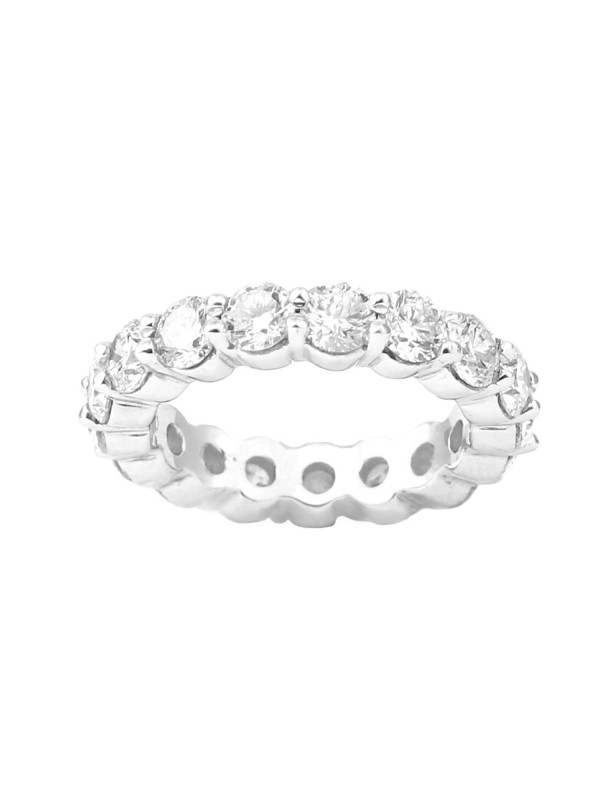Eternity Shared Prong Diamond Band in 14K White Gold