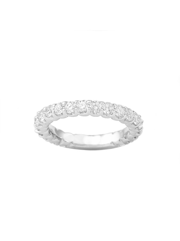 ¾ Eternity U-Prong Diamond Band in 14K White Gold
