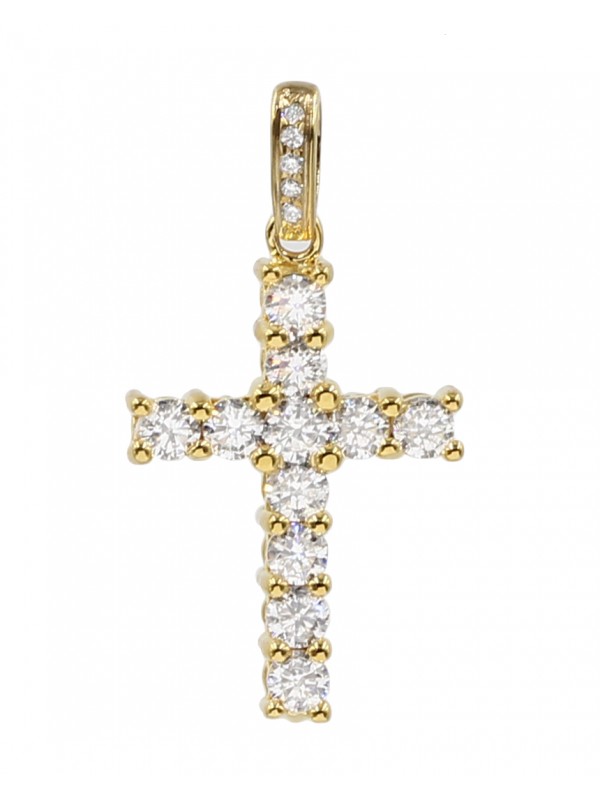 Gold Diamond Cross