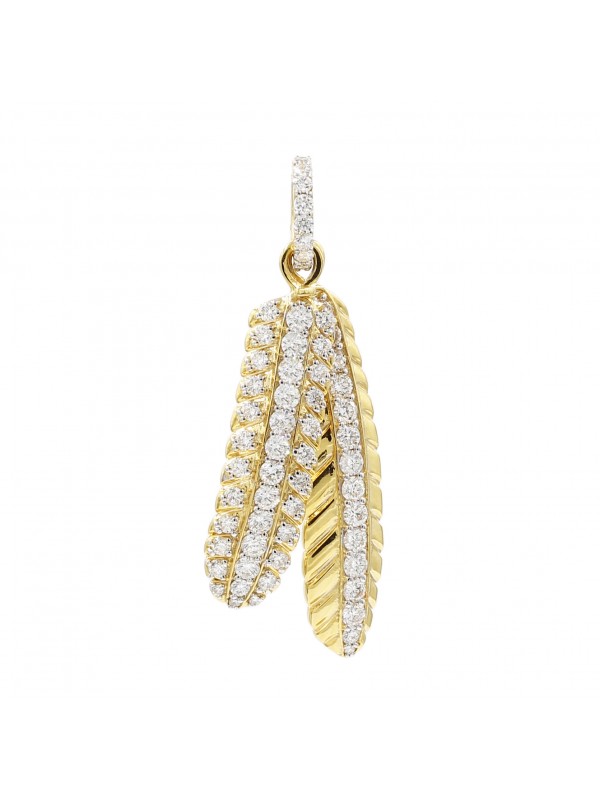 Diamond Feather Pendant