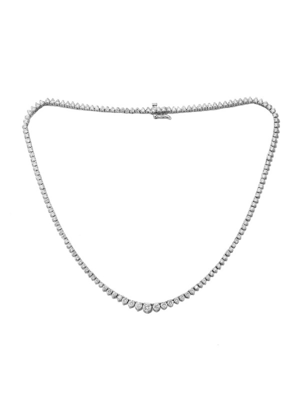 Graduated Eternity Diamond Necklace 