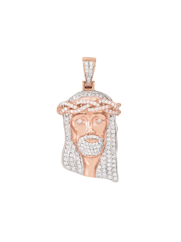 Pave Set Jesus Pendant