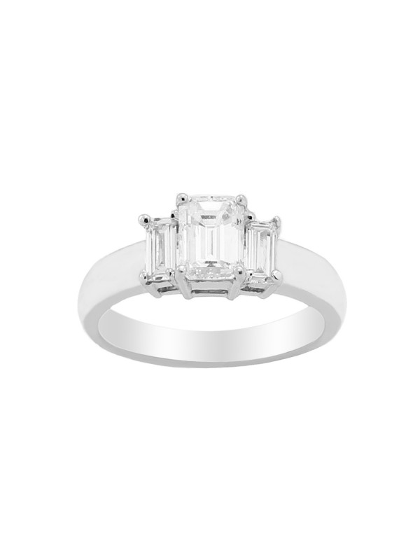 Emerald Cut Diamond Engagement Ring