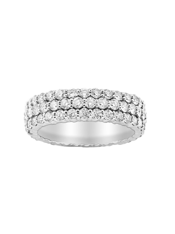 Shared Prong Eternity Diamond Ring in 14K White Gold