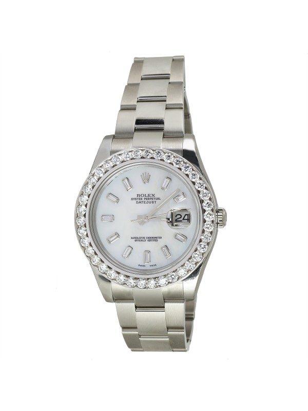 Rolex Oyster Perpetual Datejust Stainless Steel Diamond Watch