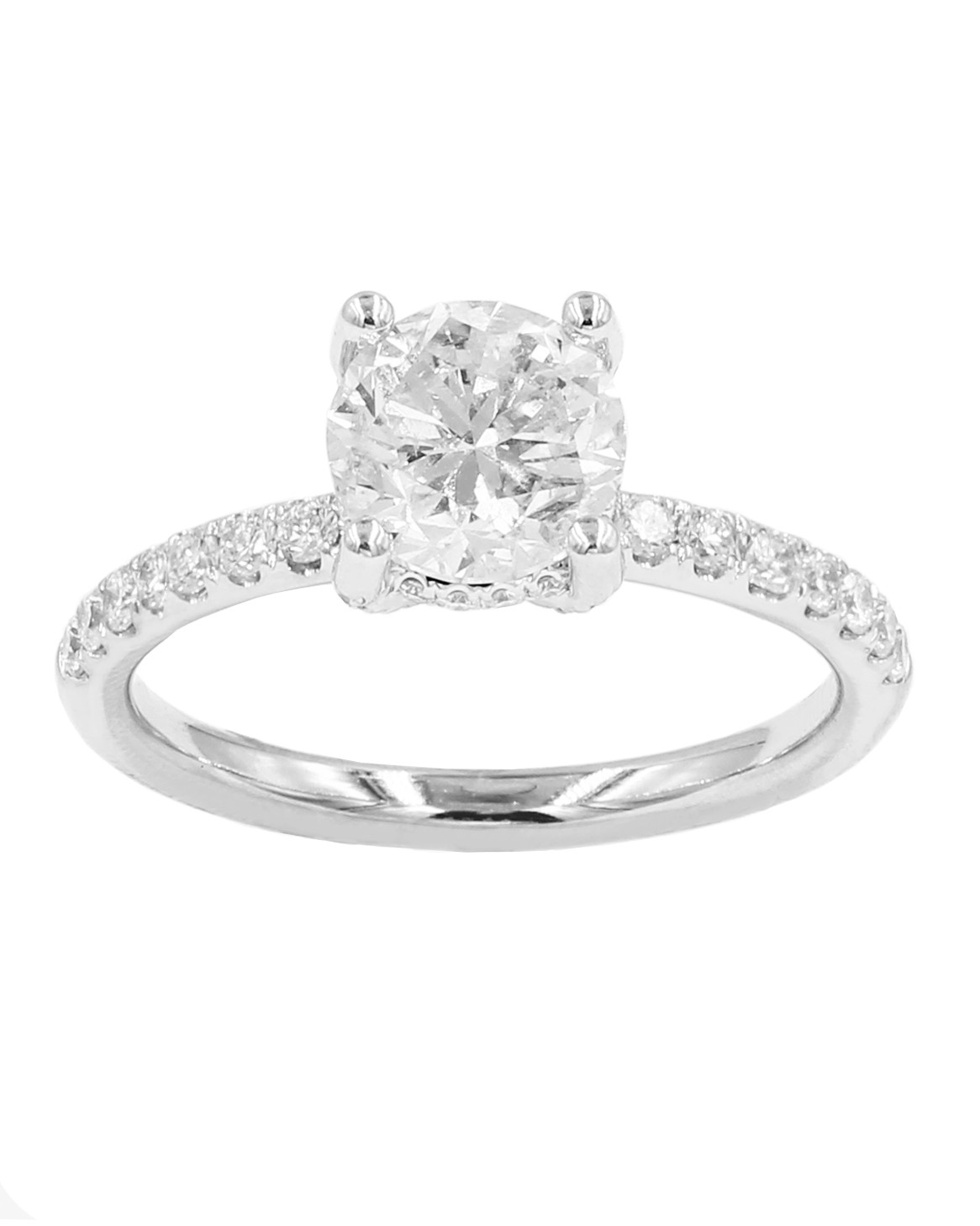 Half Eternity Solitaire Ring