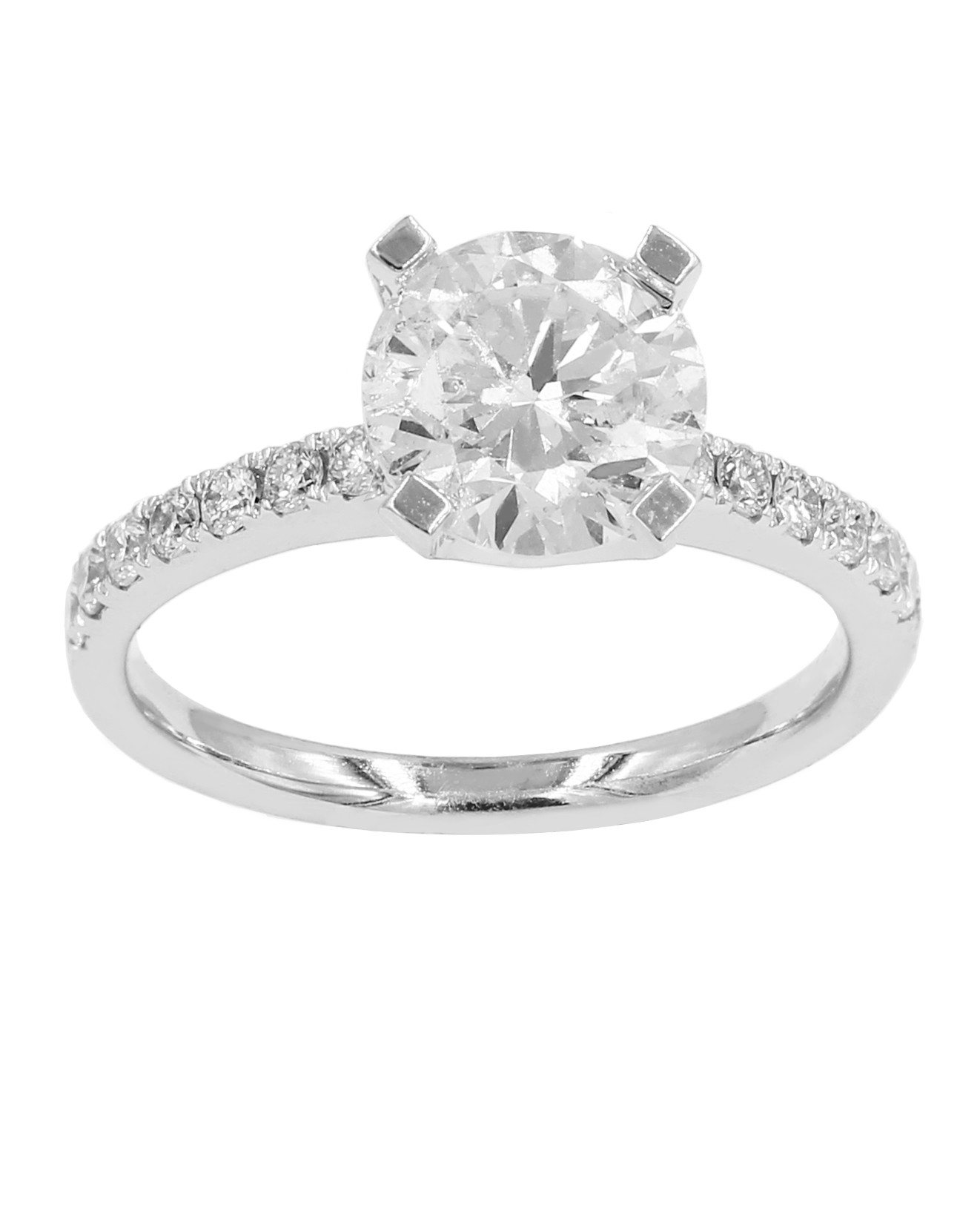 Half Eternity Solitaire Ring