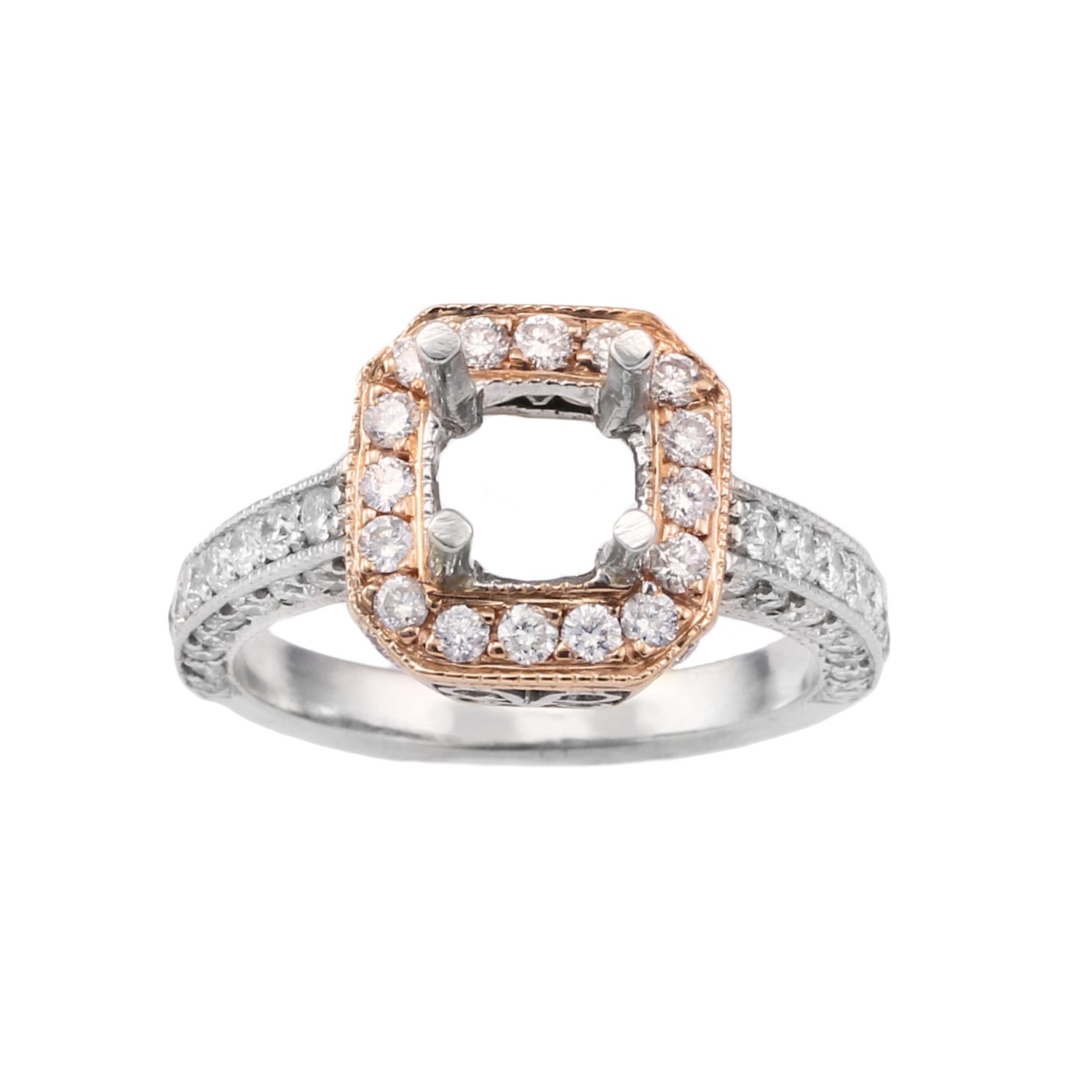 Two toned Diamond Engagement mounting