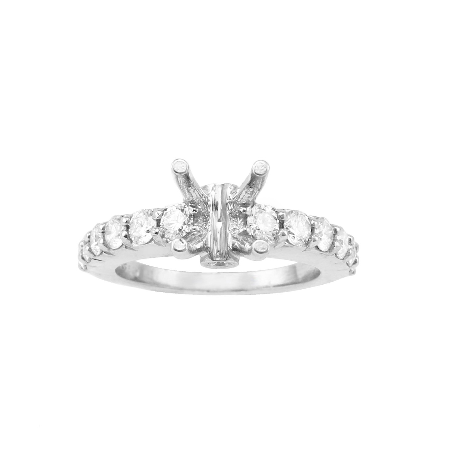 Shared Prong Wedding Set Mounting 