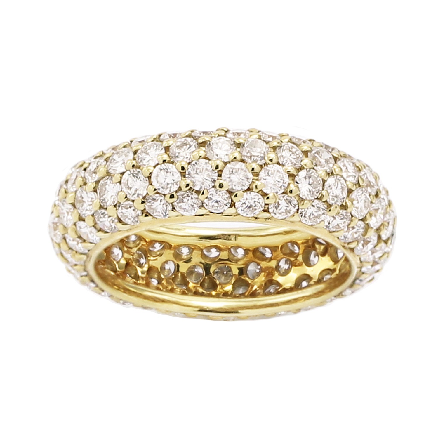 Pave Set Eternity Diamond Band in 14K Yellow Gold
