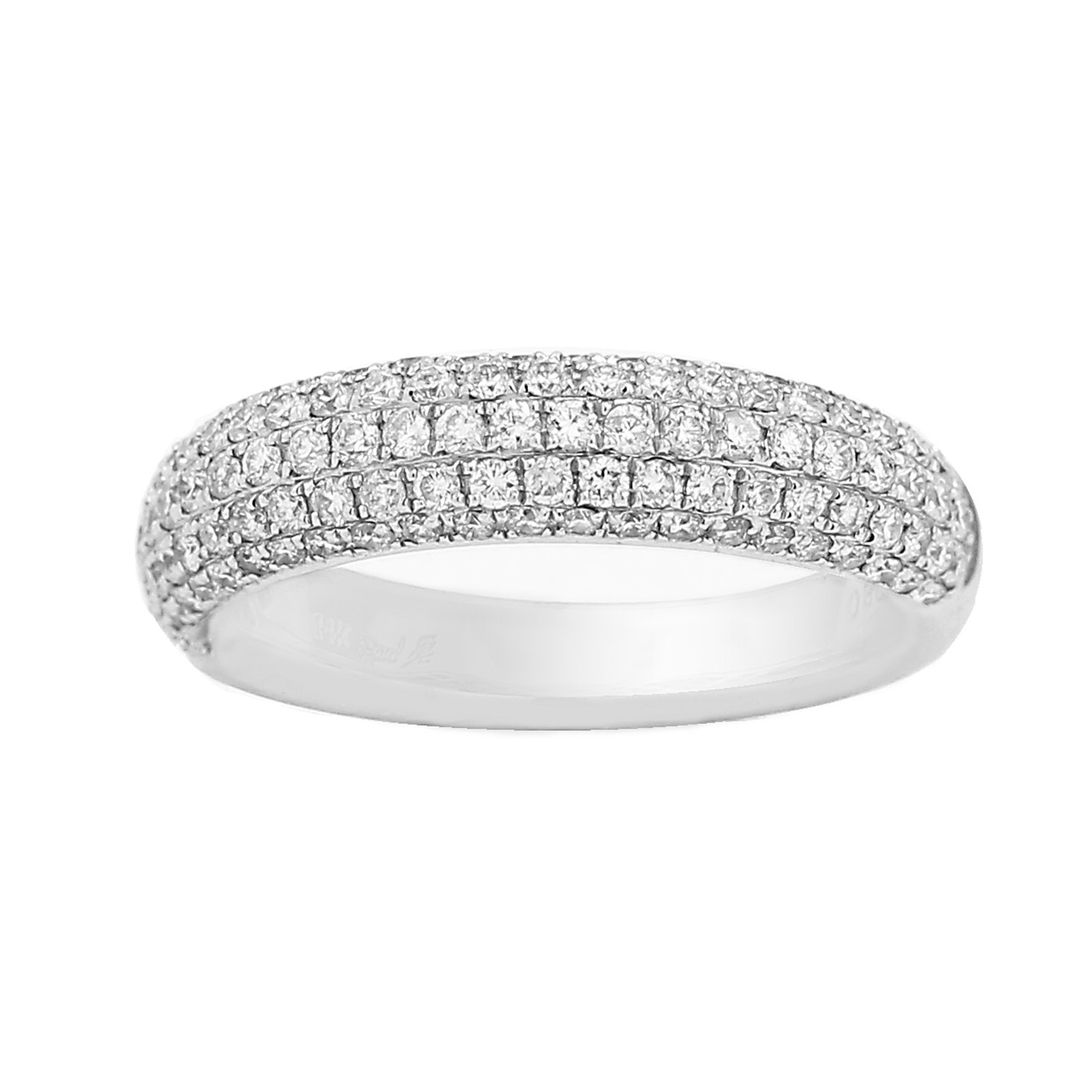 Pave Set Half Eternity Diamond Band