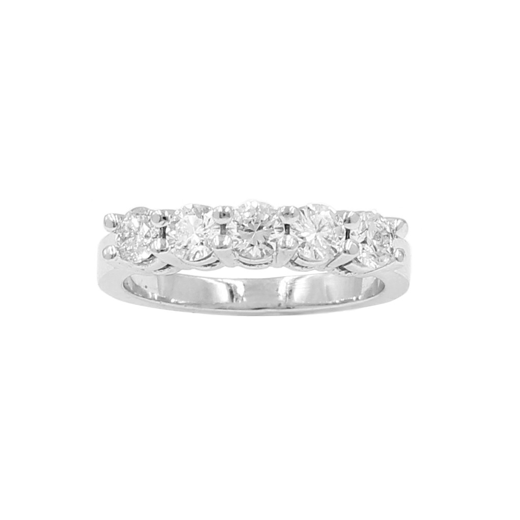 5 Stone Prong Set Band