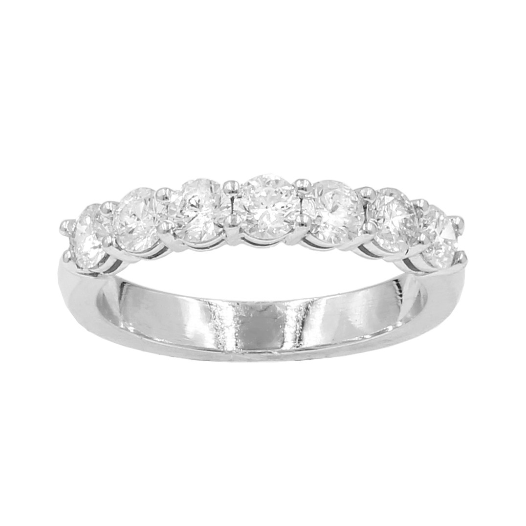 7 Stone Prong Set Band