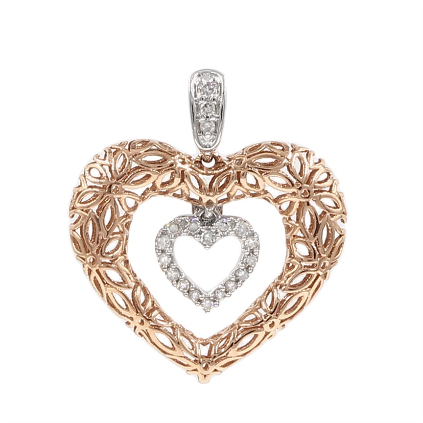 Rose Gold Heart Pendant