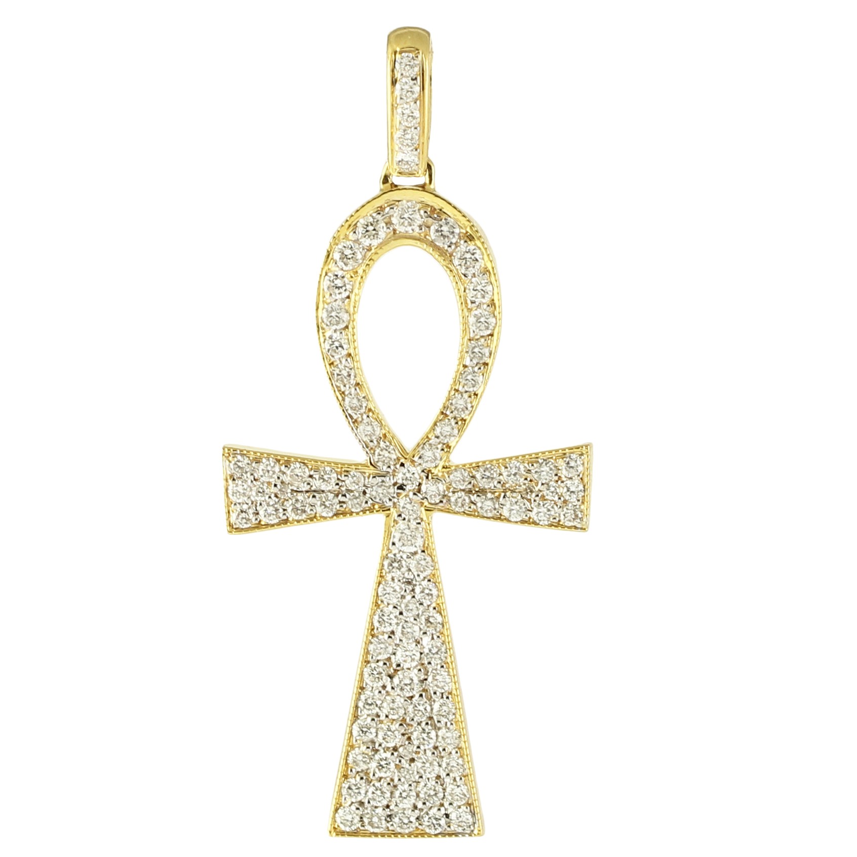 Gold Diamond Ankh Pendant