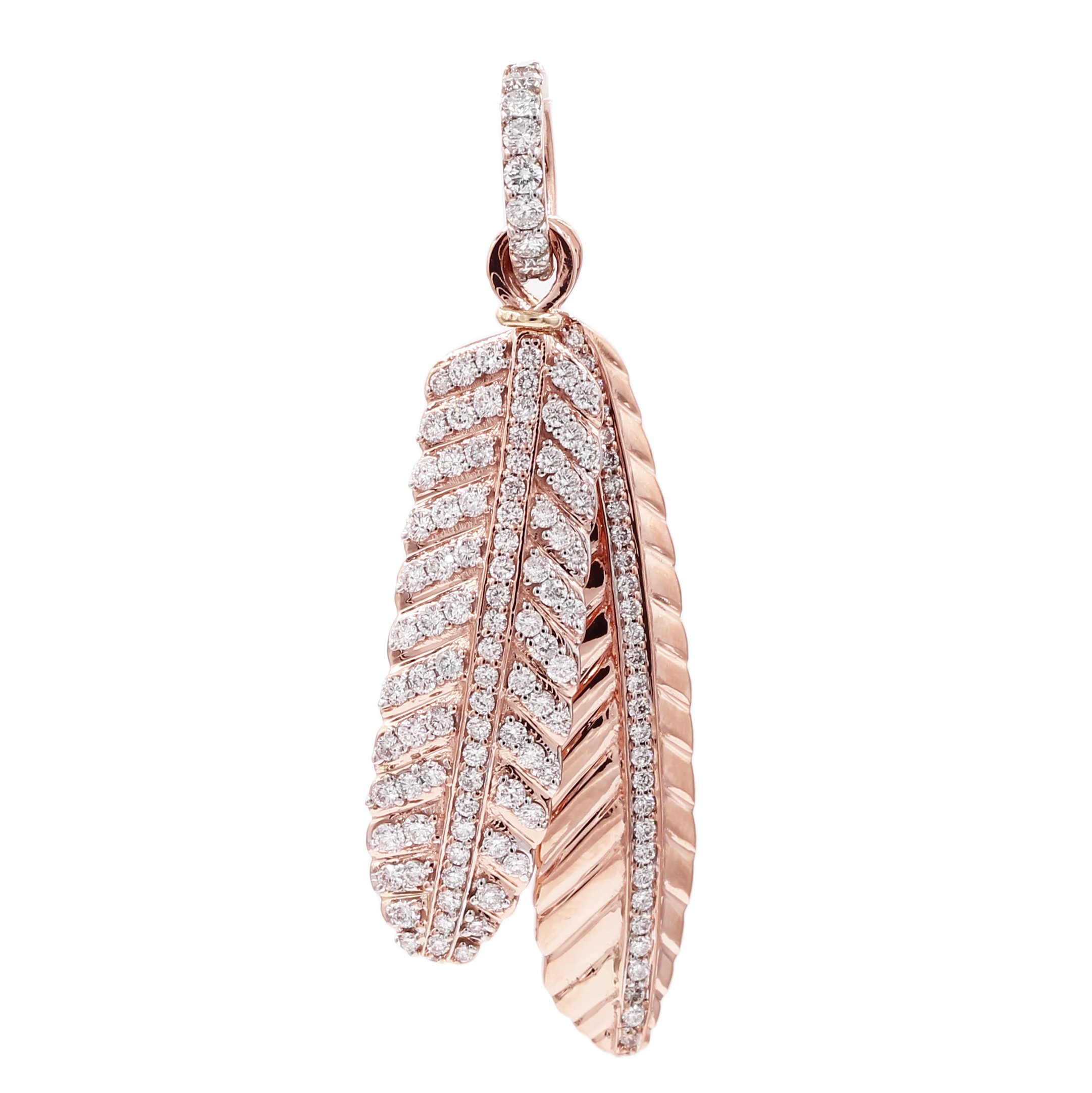 Diamond Feather Pendant