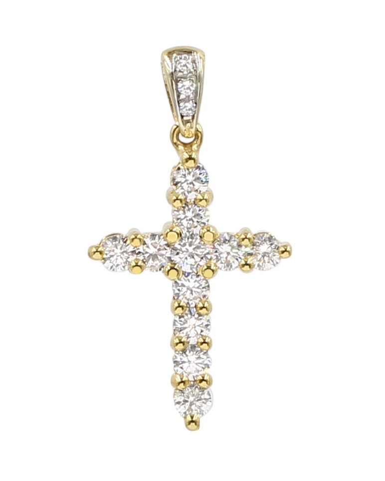 Gold Diamond Cross