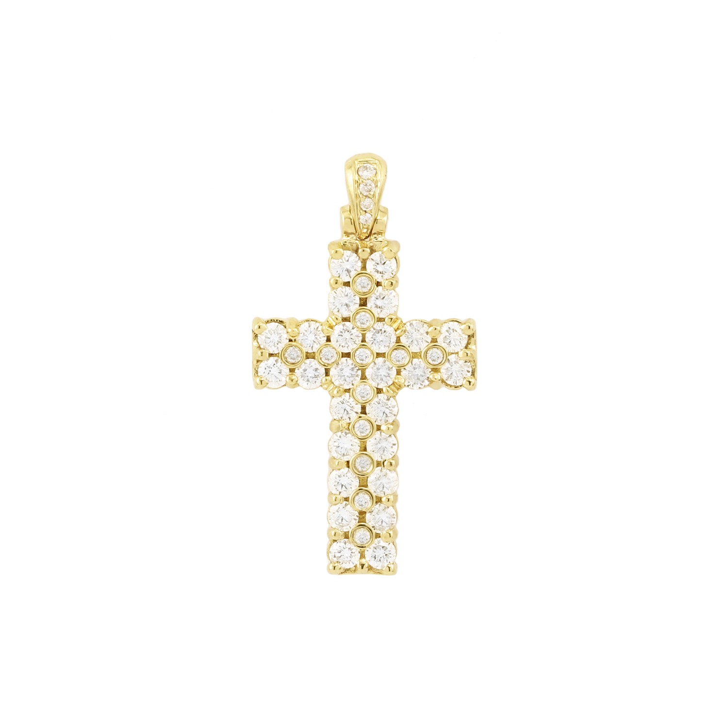 Prong Set Diamond Cross Pendant