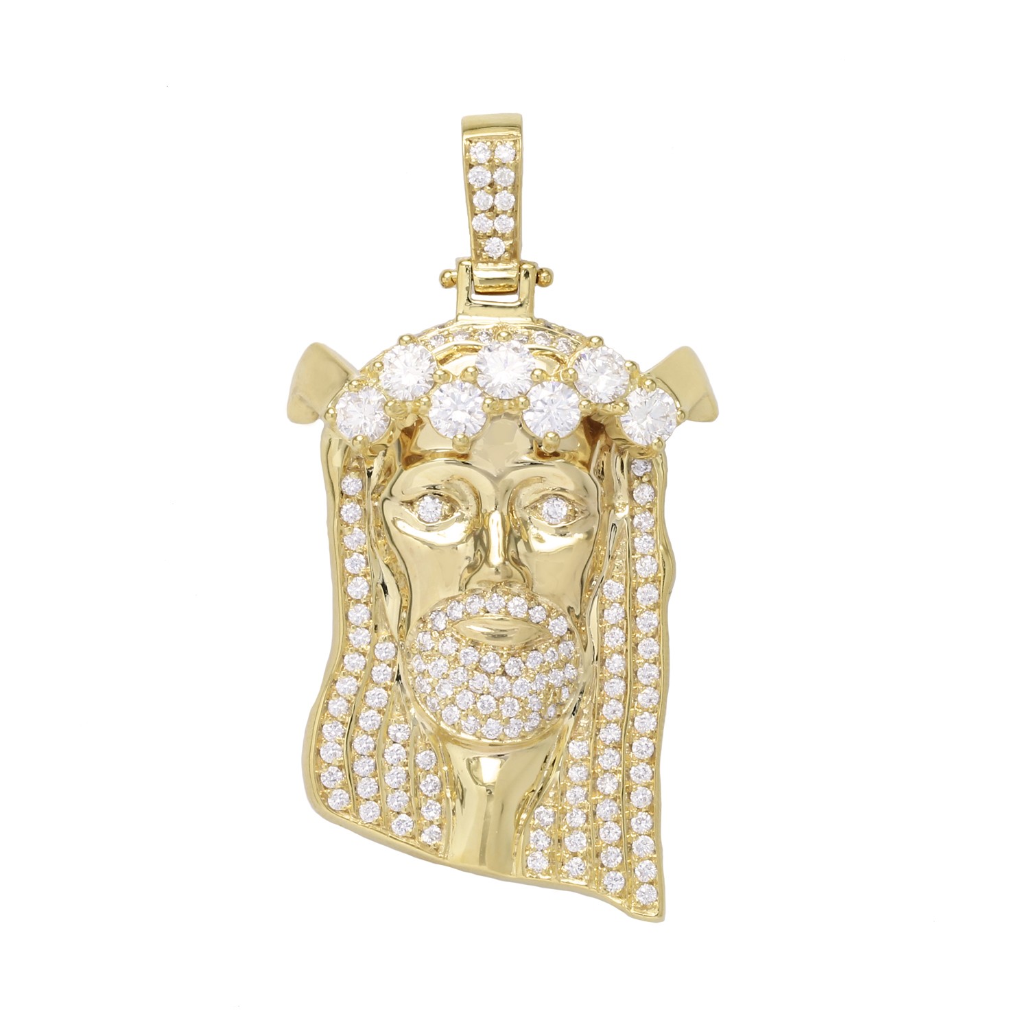 Diamond Jesus Pendant