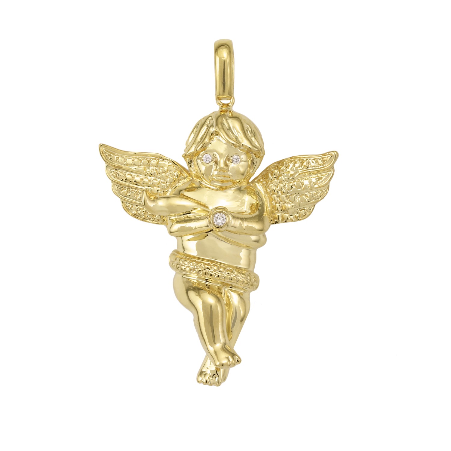 Angel Charm 14K Yellow Gold