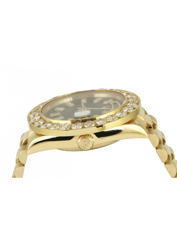 Rolex Oyster Perpetual Day Date Gold Diamond Watch - Rolex - Timepieces